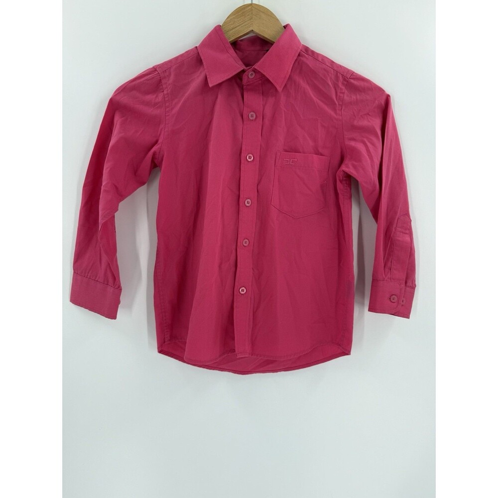 JORDAN CRAIG Girls Premium Slim Fit Pink Button Up Blouse Size 8